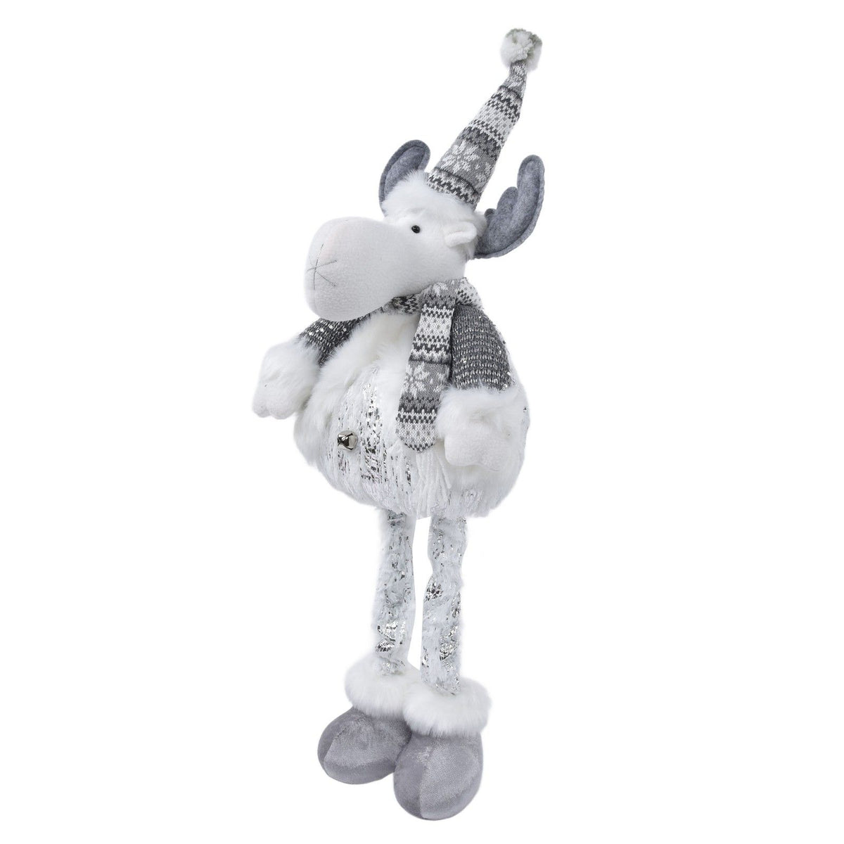 Retractable Christmas Elk Doll Polyester Christmas Ornament Gift Festival Decoration for Children Kids