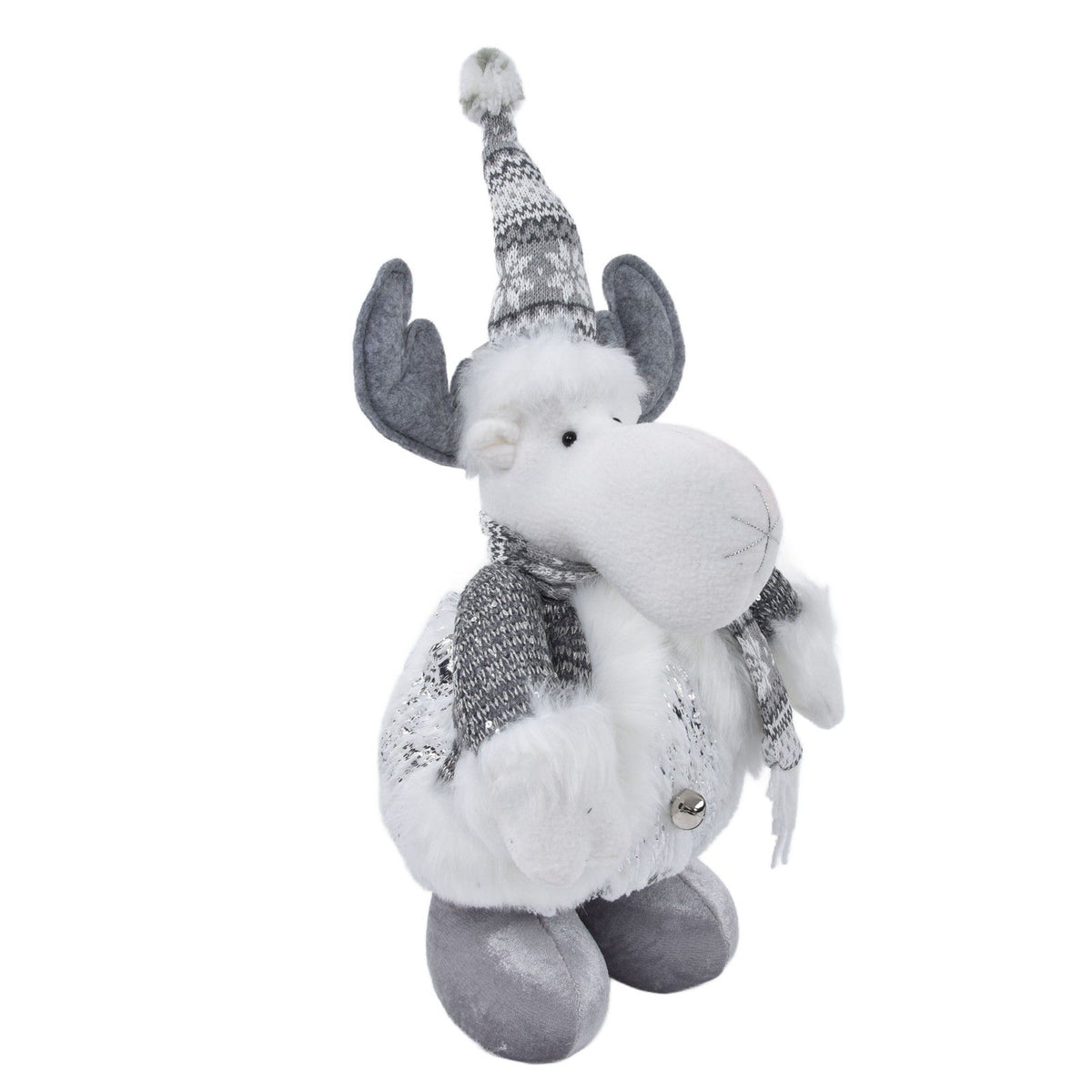 Retractable Christmas Elk Doll Polyester Christmas Ornament Gift Festival Decoration for Children Kids