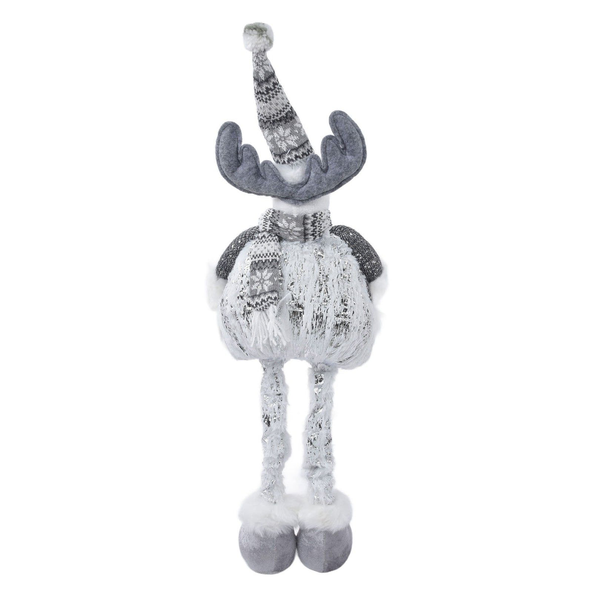 Retractable Christmas Elk Doll Polyester Christmas Ornament Gift Festival Decoration for Children Kids