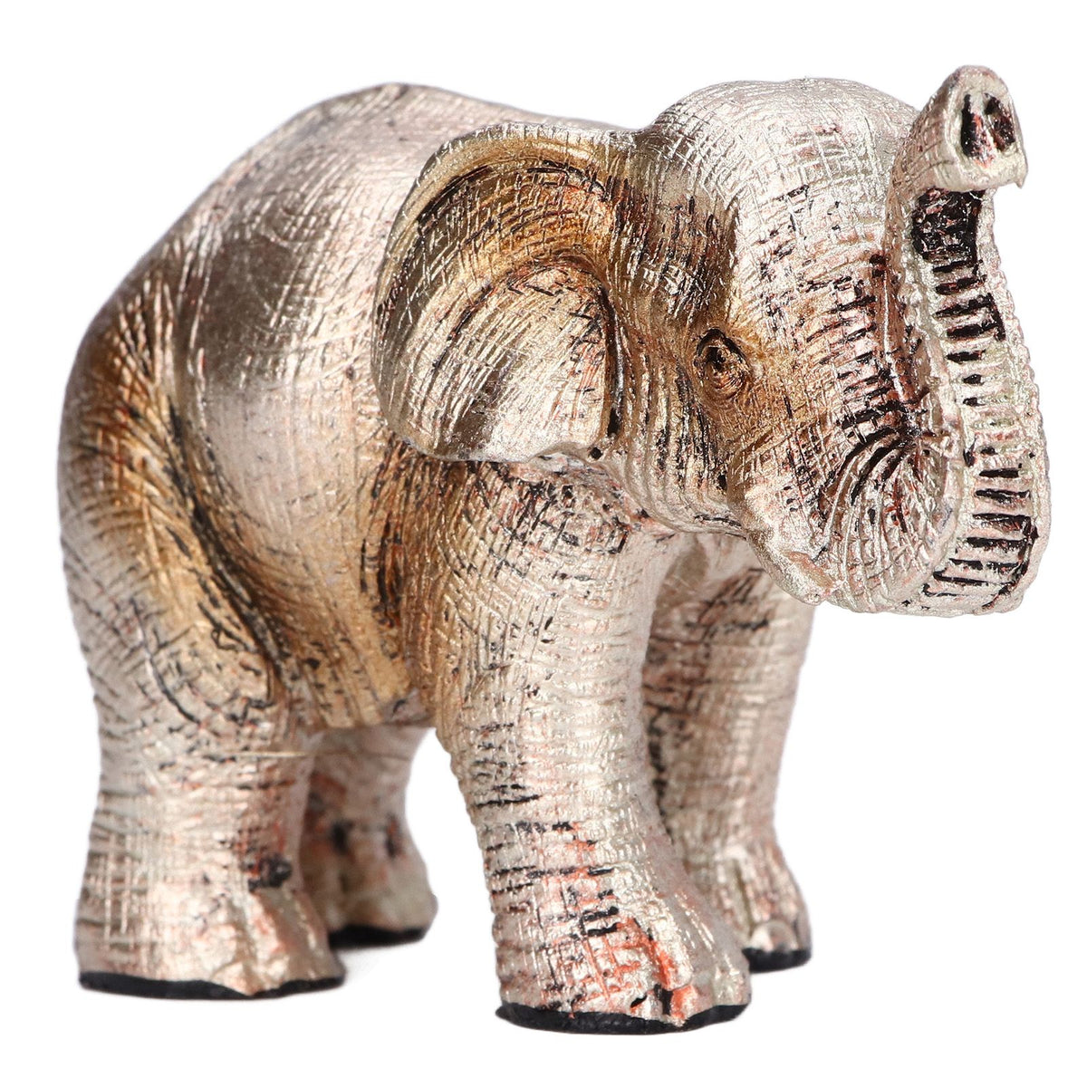 Elephant Statue Synthetic Resin Retro Style Exquisite Workmanship Elegant Cute Elephant Decoration FigurineType A
