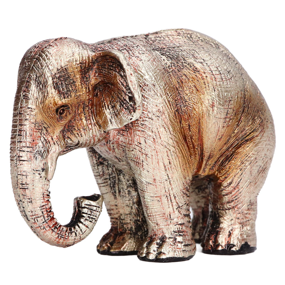 Elephant Statue Synthetic Resin Retro Style Exquisite Workmanship Elegant Cute Elephant Decoration FigurineType B