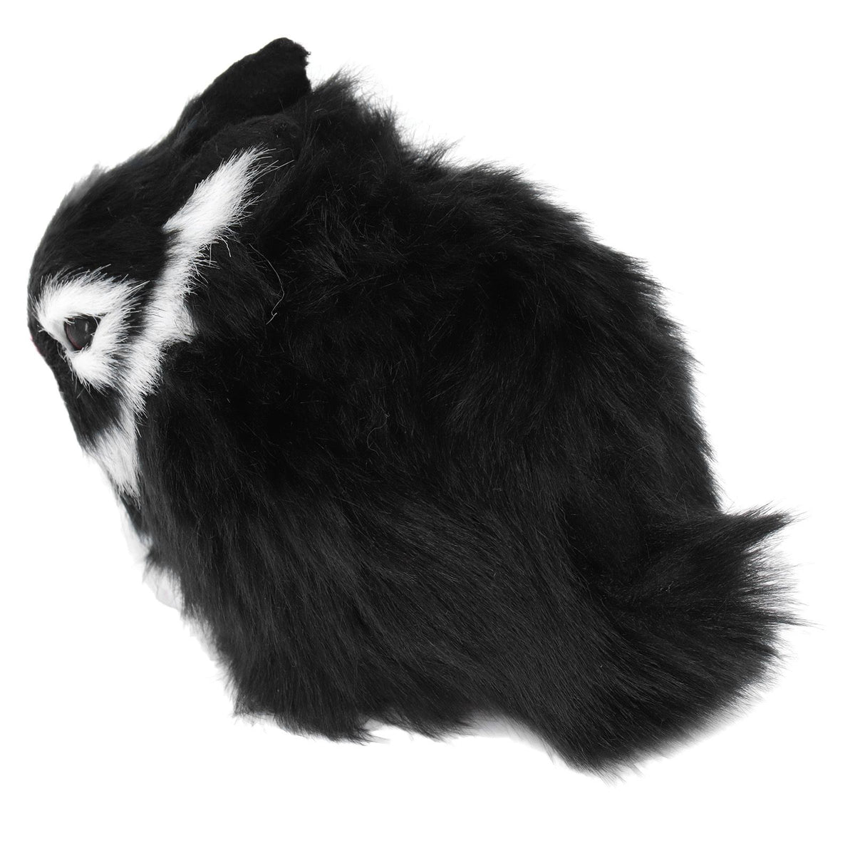 Miniature Plush Rabbits Plastic Plush Material Soft Comfortable Durable Rabbits Stuffed Doll for Table DecorationBlack