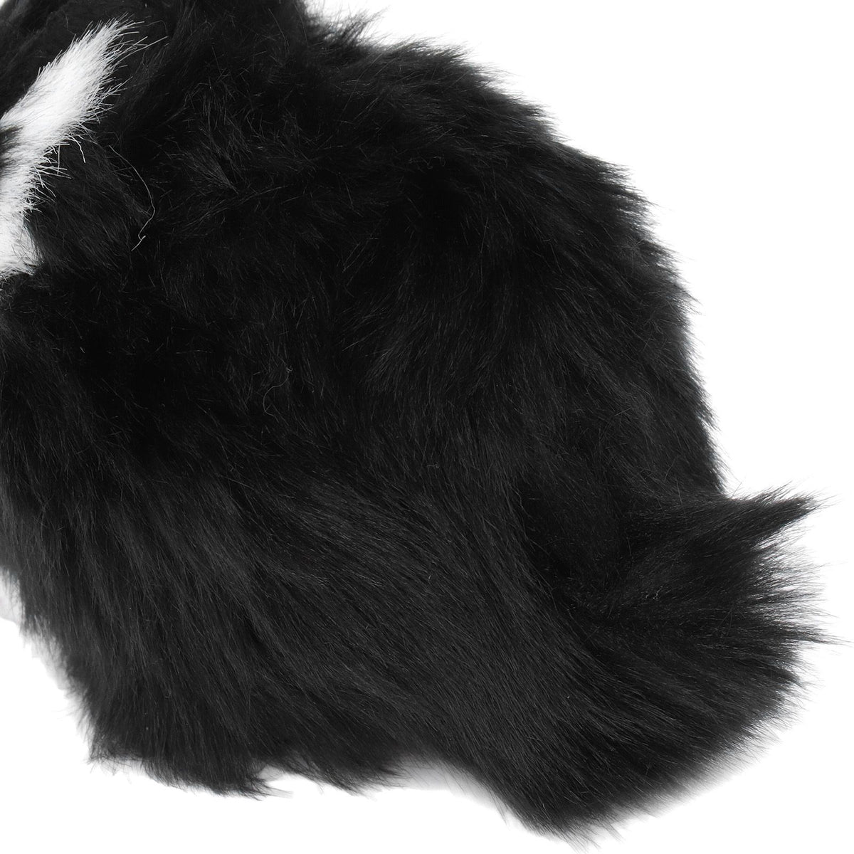 Miniature Plush Rabbits Plastic Plush Material Soft Comfortable Durable Rabbits Stuffed Doll for Table DecorationBlack
