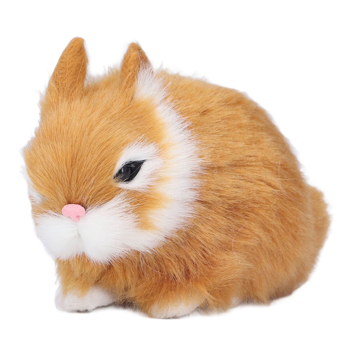Miniature Plush Rabbits Plastic Plush Material Soft Comfortable Durable Rabbits Stuffed Doll for Table DecorationOrange