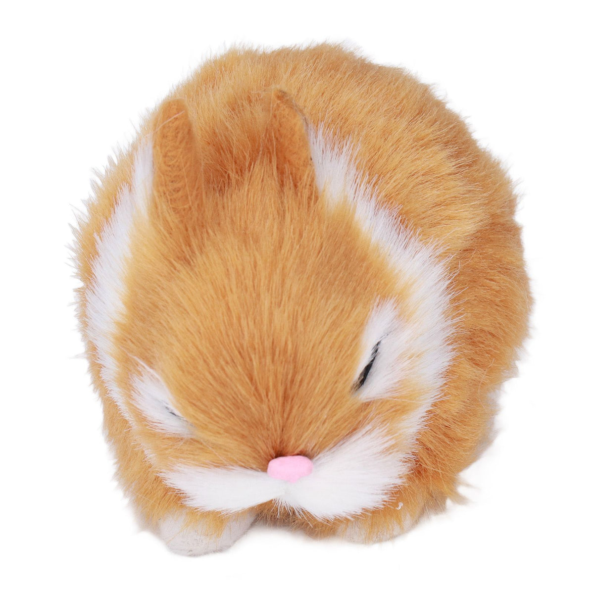 Miniature Plush Rabbits Plastic Plush Material Soft Comfortable Durable Rabbits Stuffed Doll for Table DecorationOrange