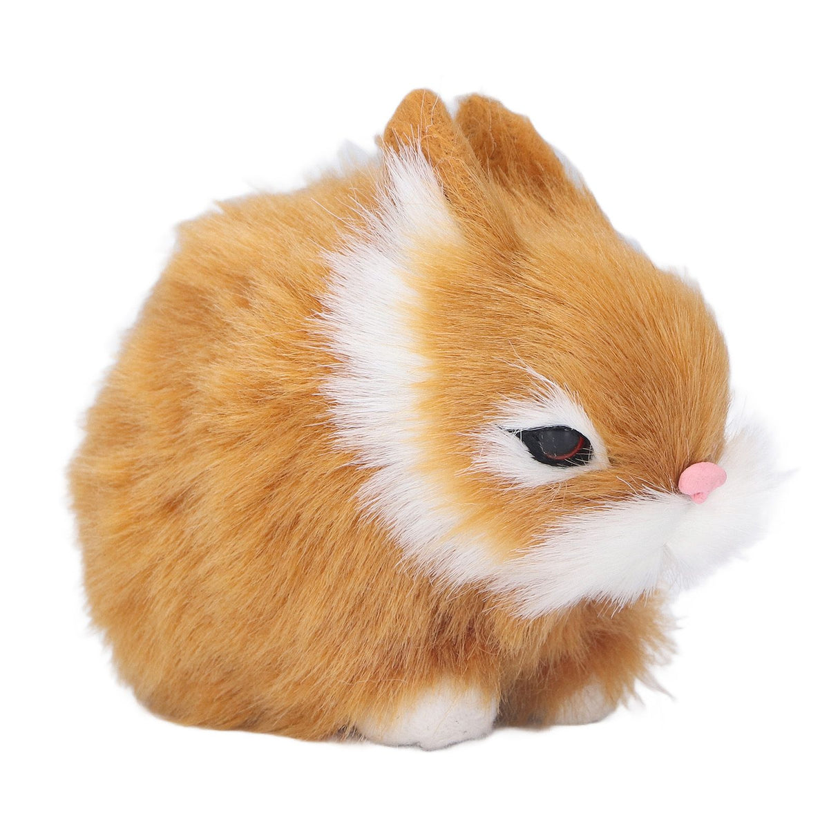 Miniature Plush Rabbits Plastic Plush Material Soft Comfortable Durable Rabbits Stuffed Doll for Table DecorationOrange