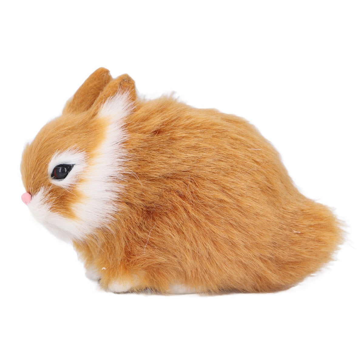 Miniature Plush Rabbits Plastic Plush Material Soft Comfortable Durable Rabbits Stuffed Doll for Table DecorationOrange