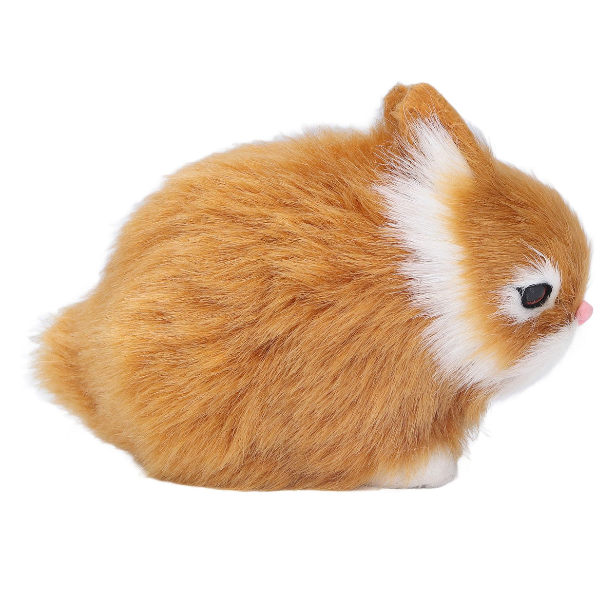 Miniature Plush Rabbits Plastic Plush Material Soft Comfortable Durable Rabbits Stuffed Doll for Table DecorationOrange