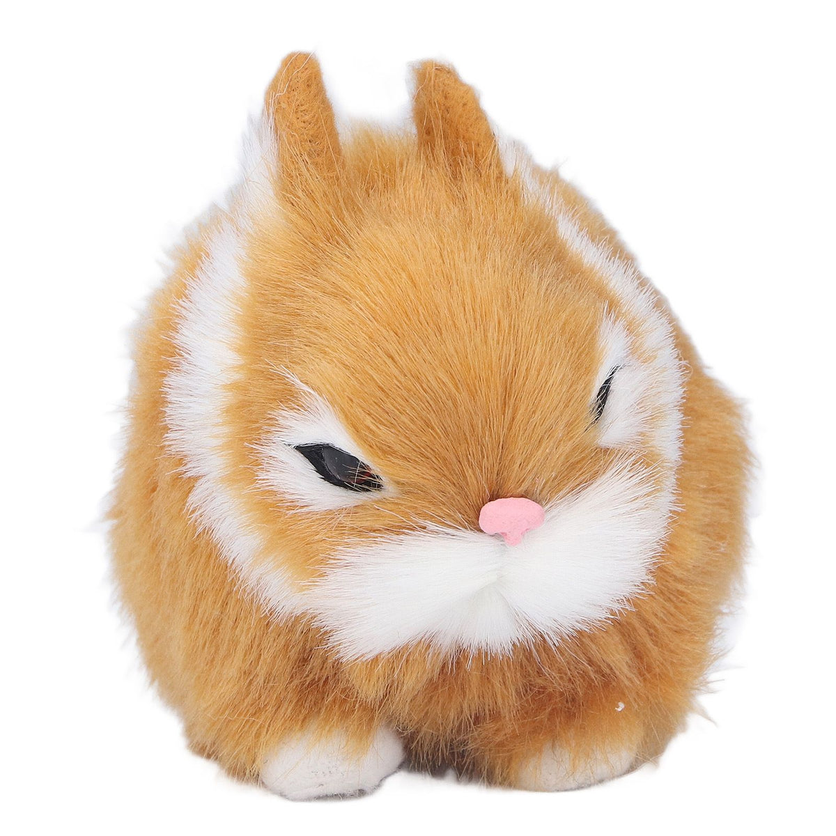 Miniature Plush Rabbits Plastic Plush Material Soft Comfortable Durable Rabbits Stuffed Doll for Table DecorationOrange