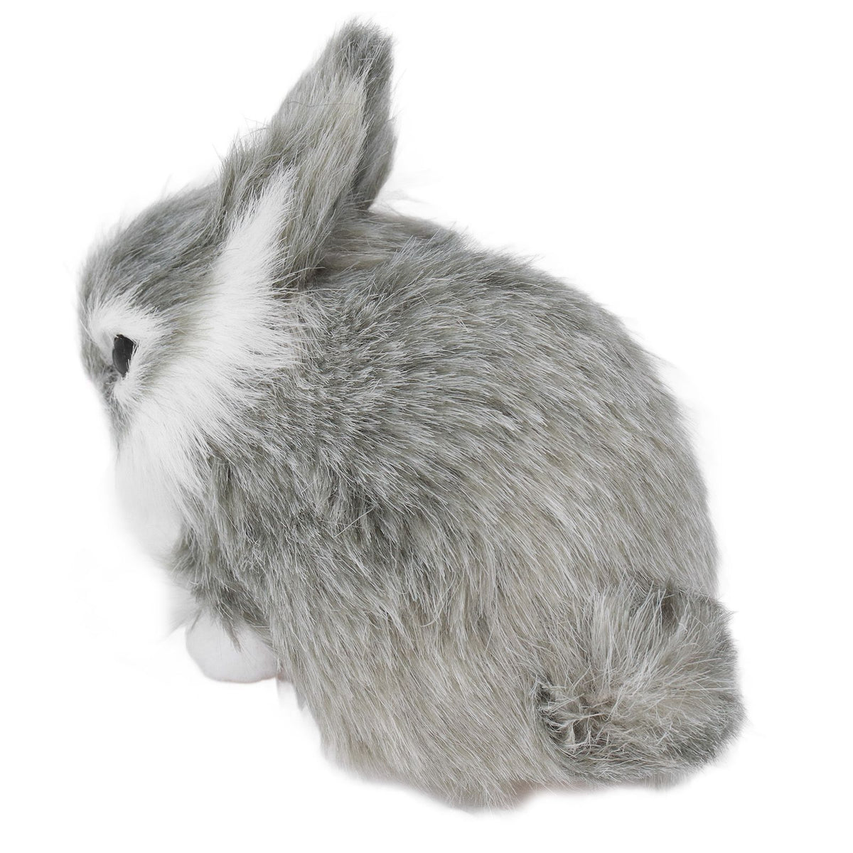Miniature Plush Rabbits Plastic Plush Material Soft Comfortable Durable Rabbits Stuffed Doll for Table DecorationGrey