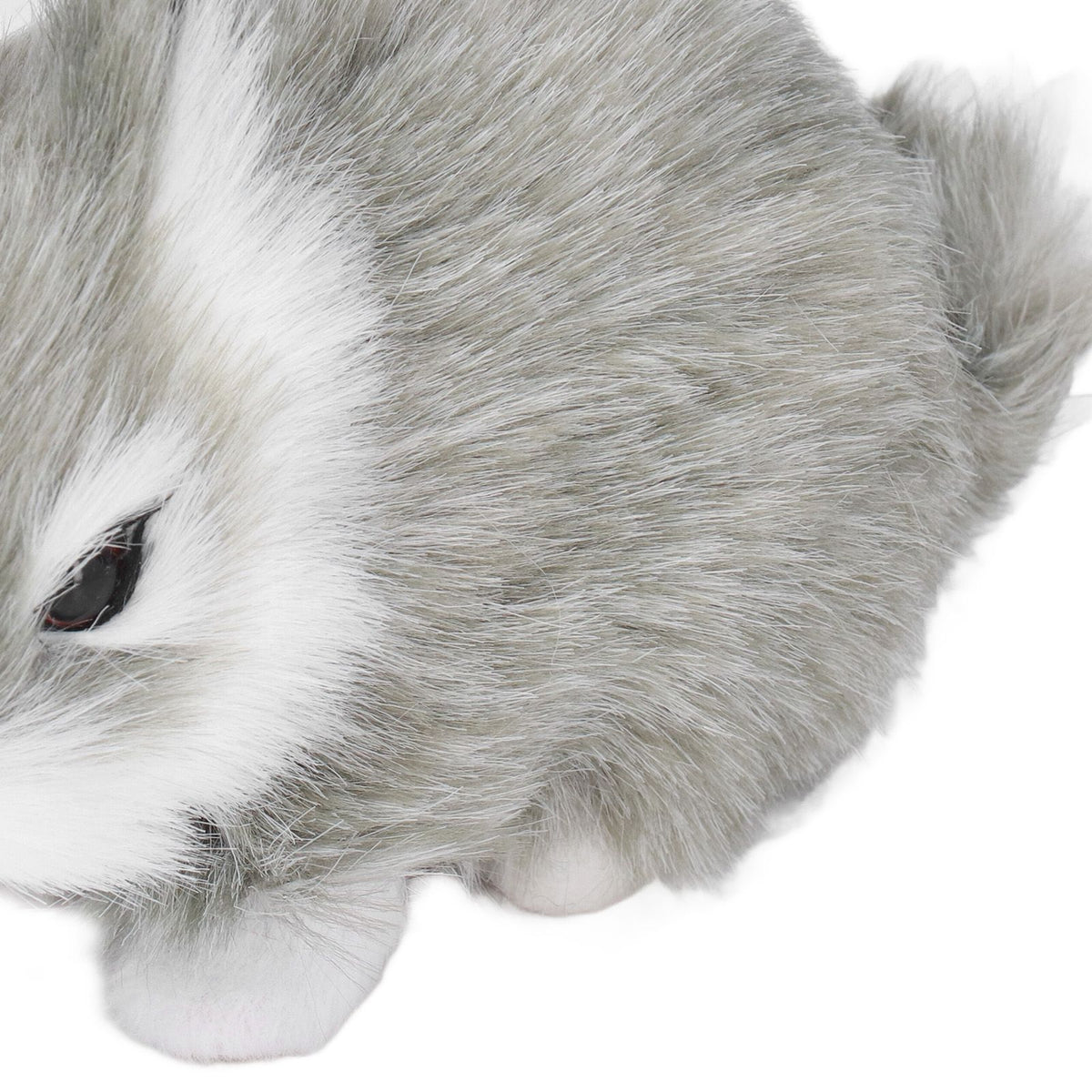 Miniature Plush Rabbits Plastic Plush Material Soft Comfortable Durable Rabbits Stuffed Doll for Table DecorationGrey