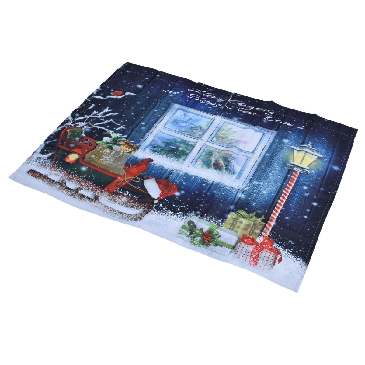 Christmas Style Curtain Personalized 3D Digital Printing Blackout Curtains Waterproof Cloth Shower Curtains150x166cm