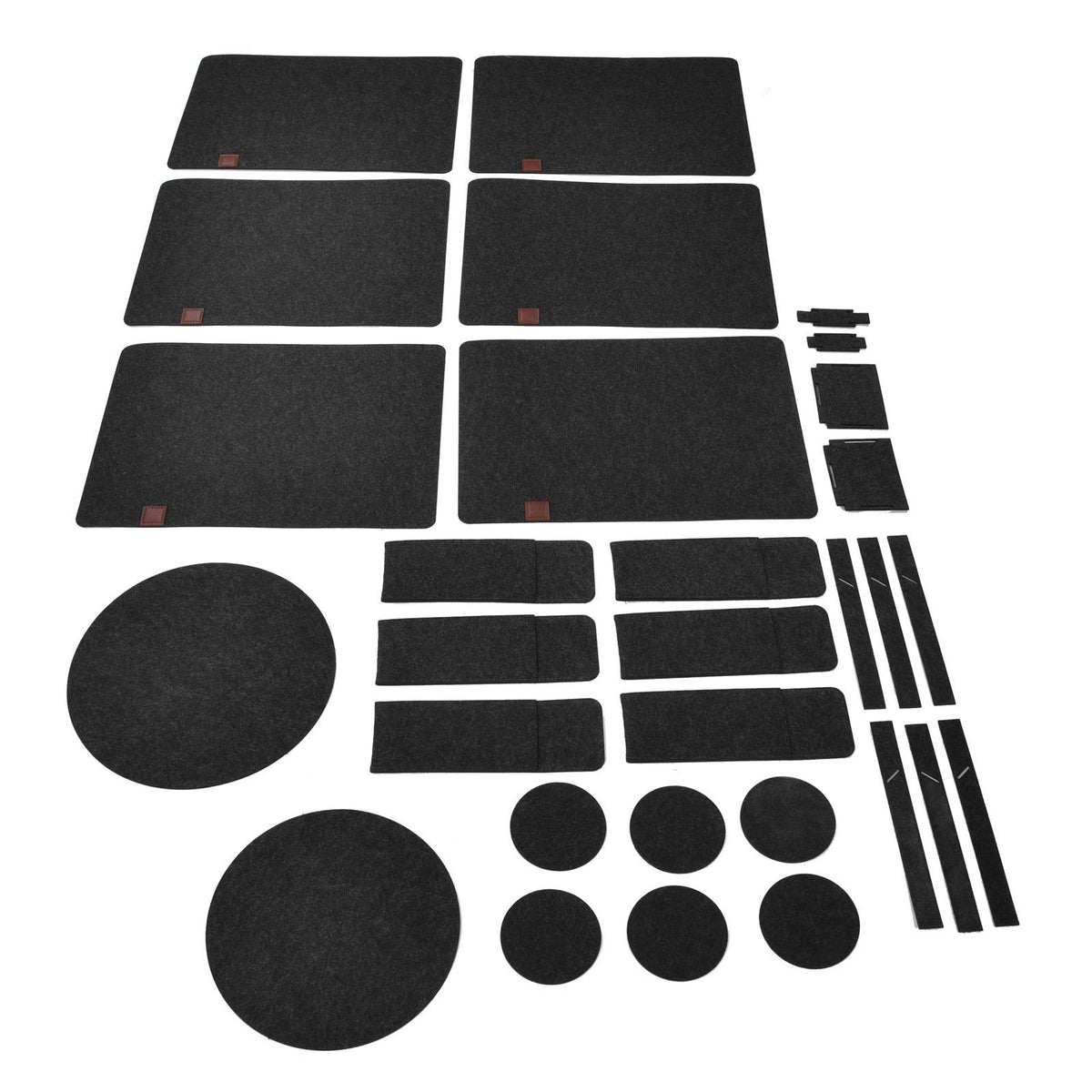 27Pcs Felt Placemat Anti Scratch Insulated Anti Slip Felt Table Mats Set for Home Dining Room Kitchen Hotel