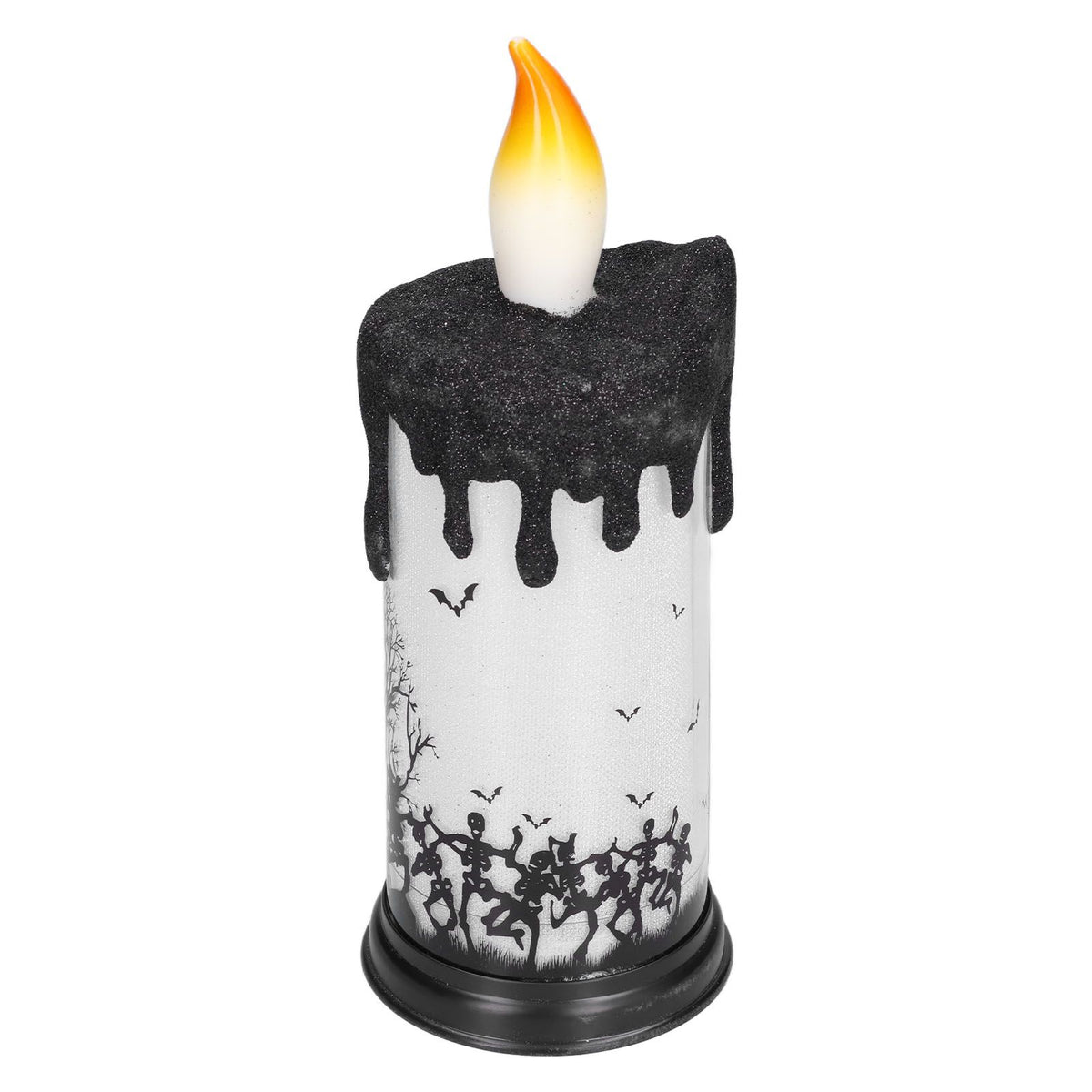 Halloween Snow Globe Candles Light LED Terrorist Decoration Electronic Candle Lamp for Party HolidayDancing Skeleton