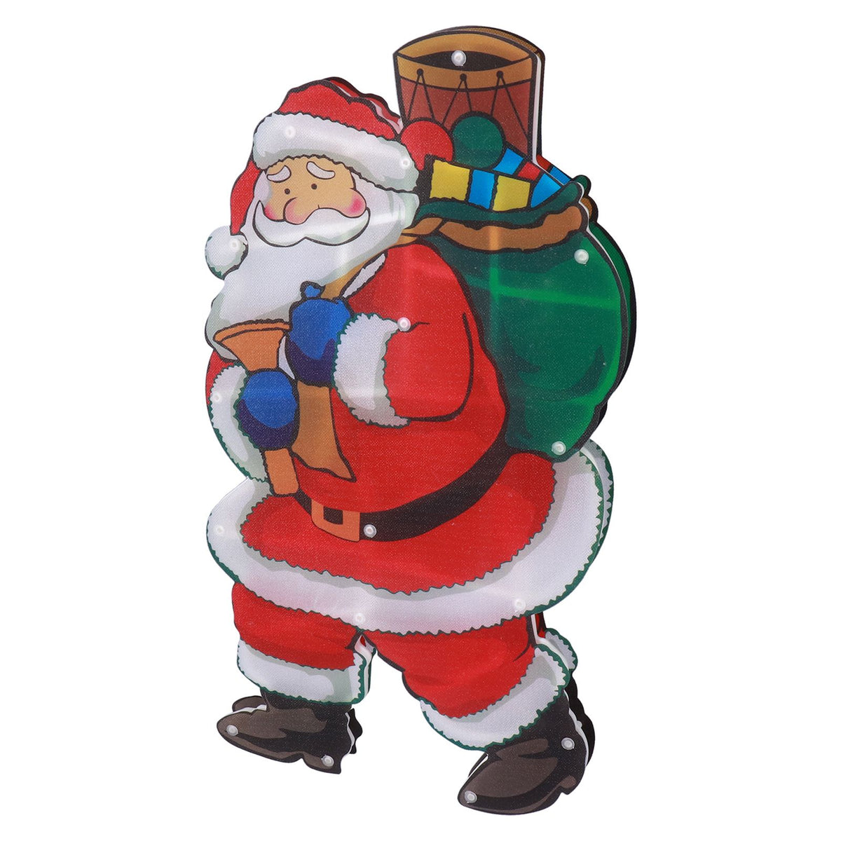 LED Santa Decoration Lights Window Battery Powered LED Christmas Cup Pendant Lights with Suction Cup