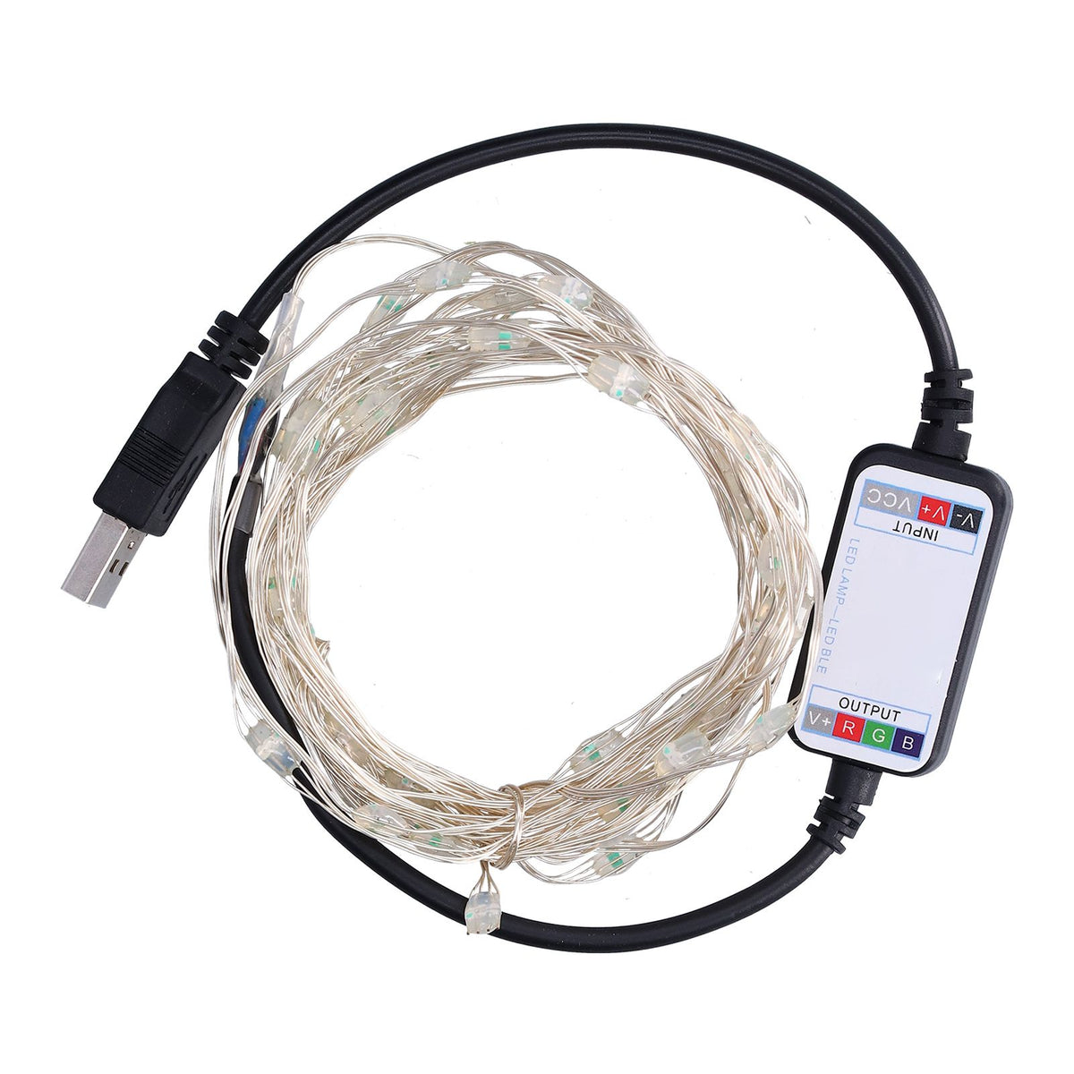 String Lights USB LED Colorful RGB Waterproof Copper Wire Music Light String Christmas Decoration Light5m 50 Lights