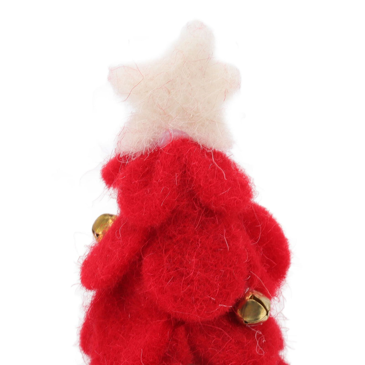 Wool Felt Christmas Tree Wood Small Christmas Tree Decorations for Home Display Window Red