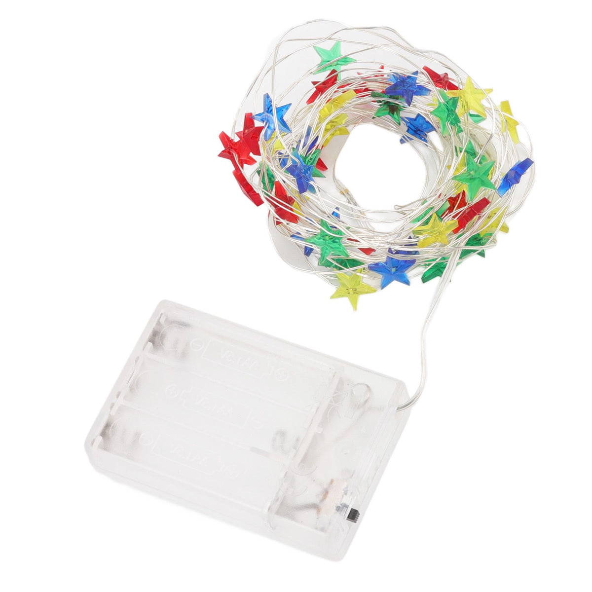 2 Sets Pentagram LED String Lights Battery Operated Fairy Star Lamp String Festival Decorations 5m Colorful