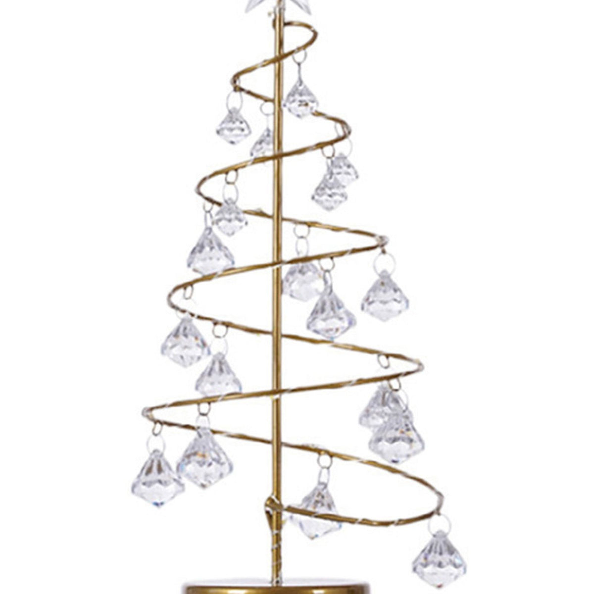 Christmas Crystal Tree Lamp Acrylic Crystal Pendant Christmas Decorative Desk Lamp for Bedroom Crystal Tree Lamp, Warm White
