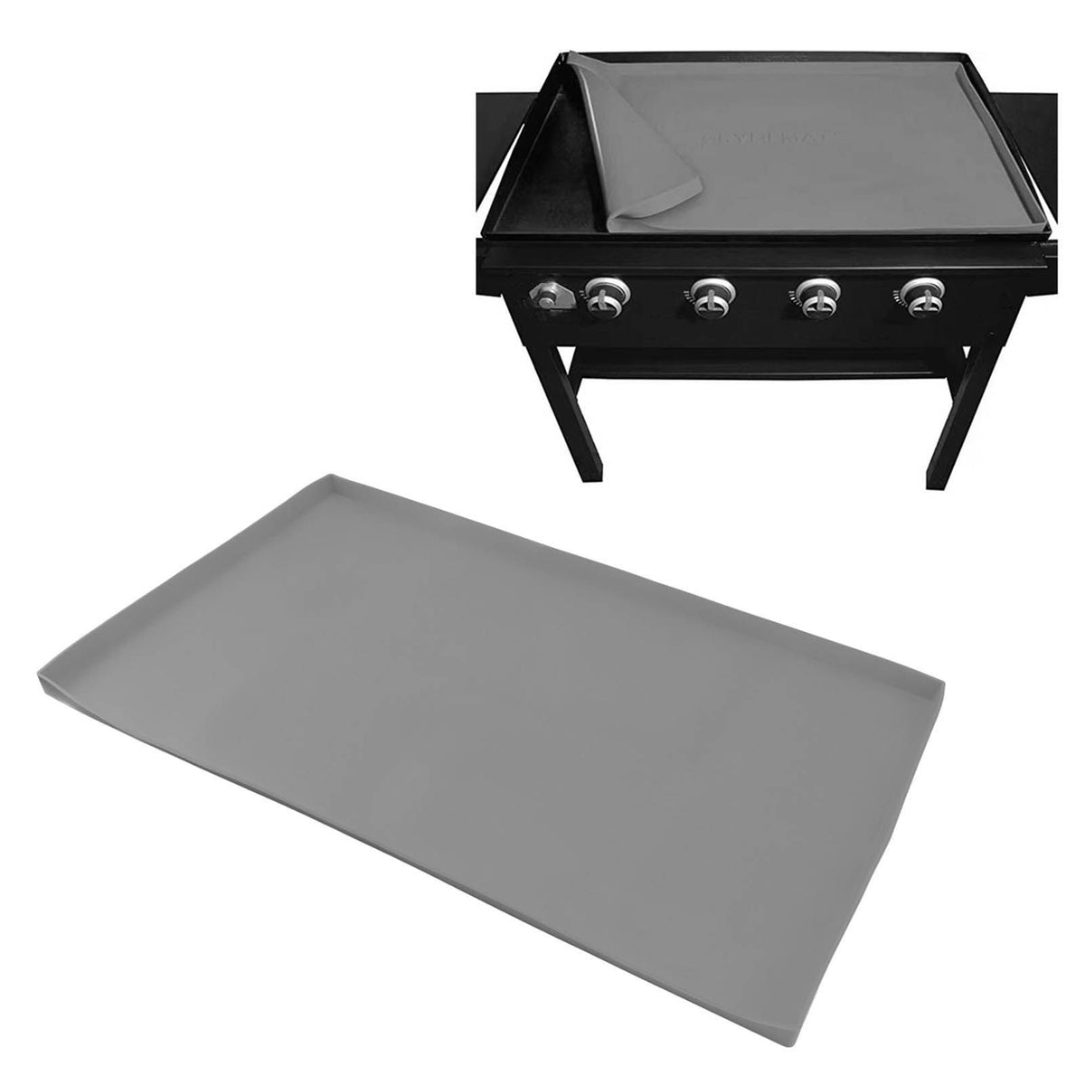 Silicone Griddle Mat Silicone Protective Mat Cover Grill Cover for Blackstone Griddle Top 36 Inches Gray