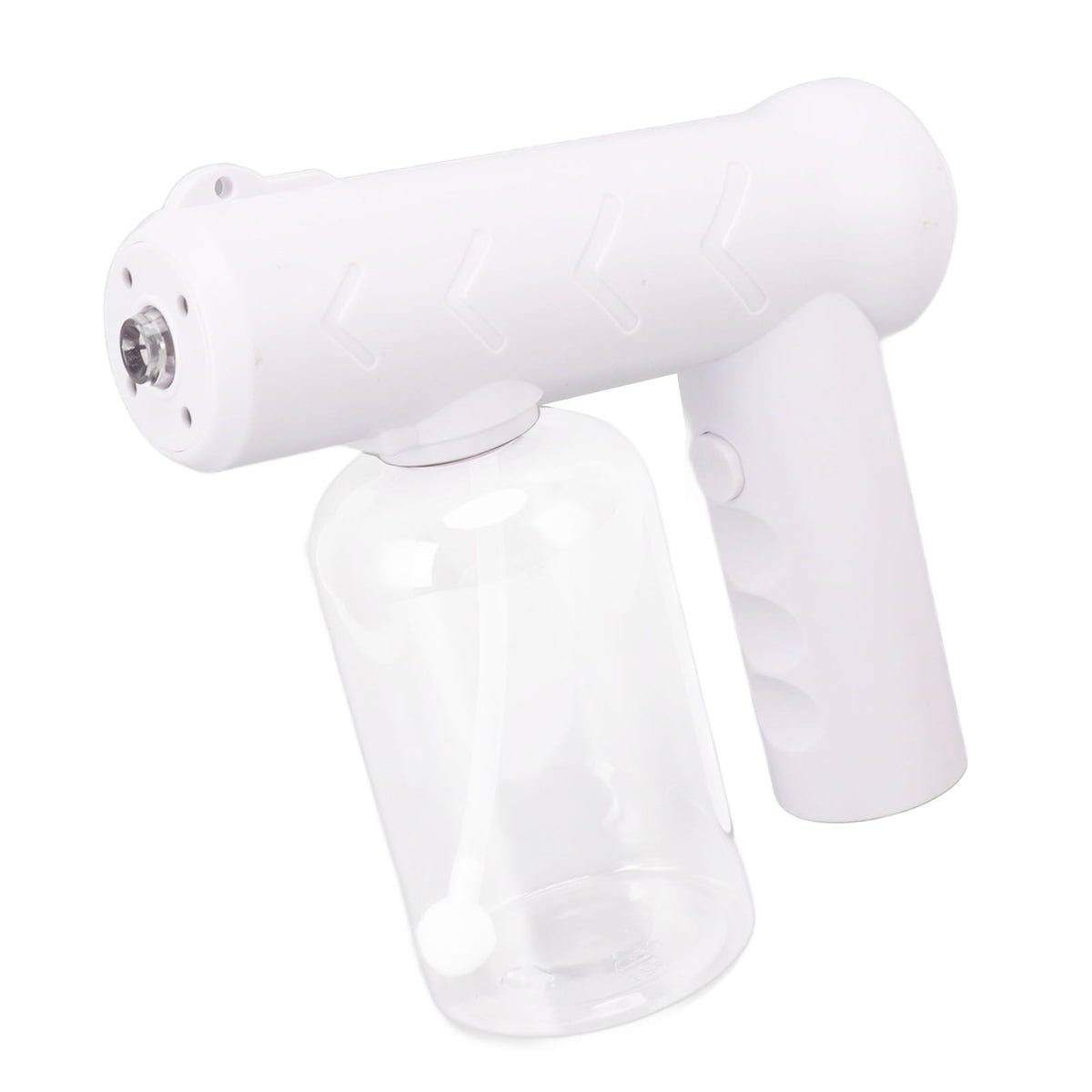 Nano Cleaning Sprayer Rechargeable Blue Light Portable Handheld Alcohol Atomizer for Home Garden School 380ml White