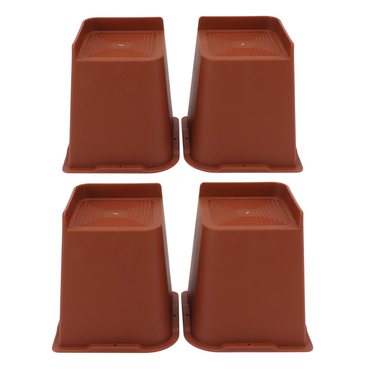 4PCS Heavy Duty Bed Chair Riser L Shaped 6in Anti Slip Furniture Extra Raiser for Bedroom