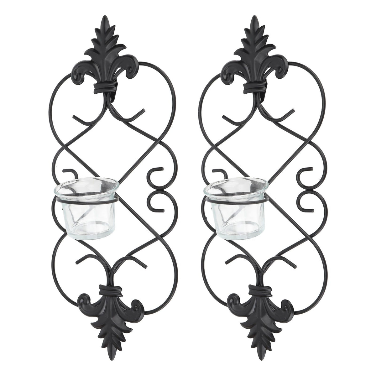 2PCS Wall Hanging Candle Holder Iron Hanging Wall Candle Holders for Home Decoration Weddings Events