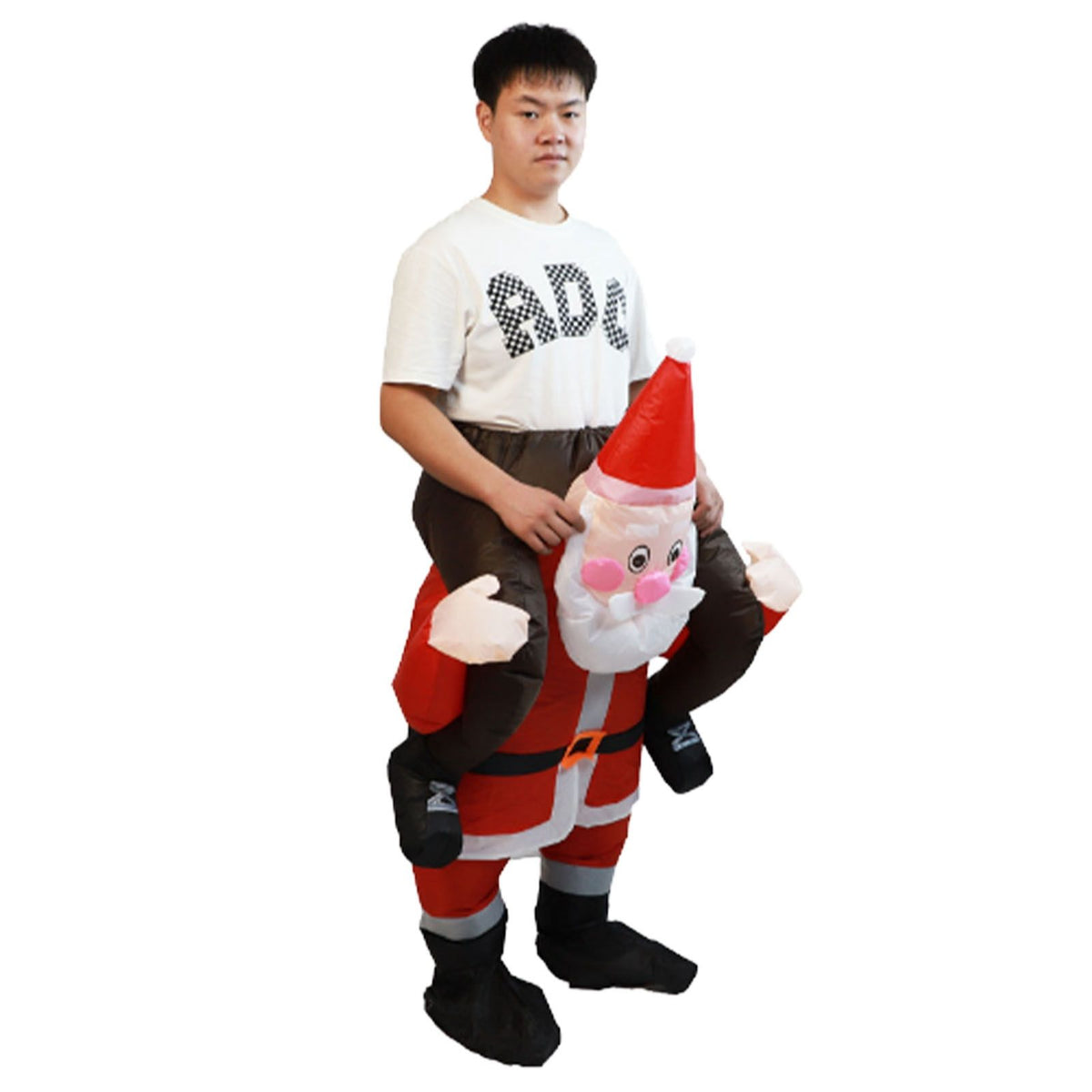 Santa Costume Funny Father Christmas Riding Inflatable Show Party Cosplay Role Playing Props Adult(150-190cm)
