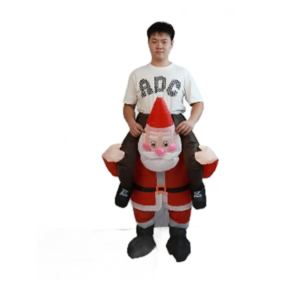 Santa Costume Funny Father Christmas Riding Inflatable Show Party Cosplay Role Playing Props Adult(150-190cm)