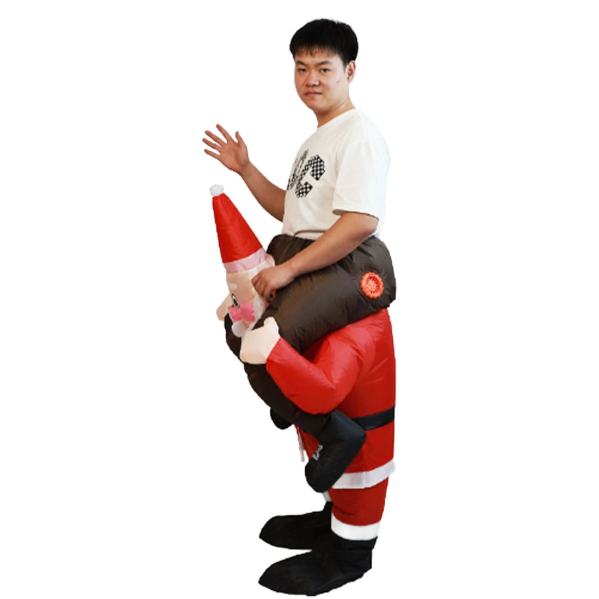 Santa Costume Funny Father Christmas Riding Inflatable Show Party Cosplay Role Playing Props Adult(150-190cm)