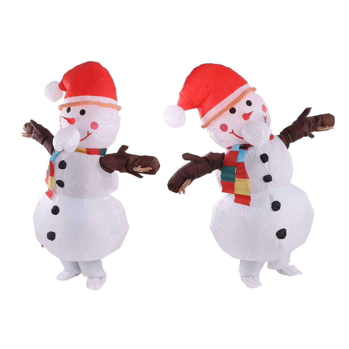 Inflatable Christmas Costume Funny Blow Up Christmas Party Doll Suit for 150‑190cm Adult Cosplay Tree Branch Snowman