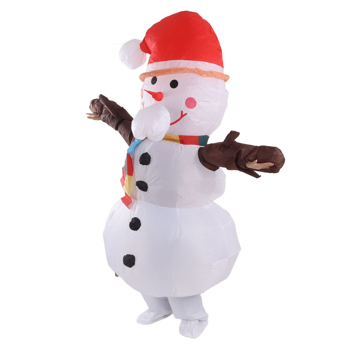 Inflatable Christmas Costume Funny Blow Up Christmas Party Doll Suit for 150‑190cm Adult Cosplay Tree Branch Snowman