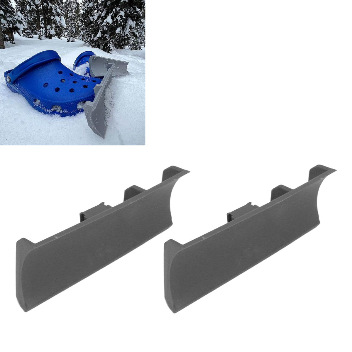 2pcs Snow Plow Shoe Accessories Shoe Ornaments Classic Shoe Ornaments Attachment for Indoor Outdoor Grey