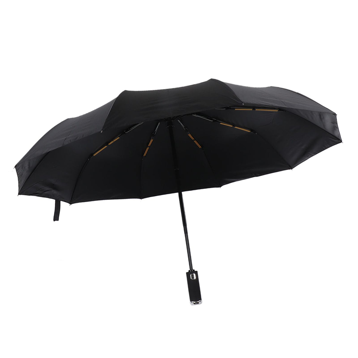 Automatic Umbrella 10 Ribs Windproof Sun Protection Dual Use Travel Umbrella with LED Torch for Outdoor Travel Business