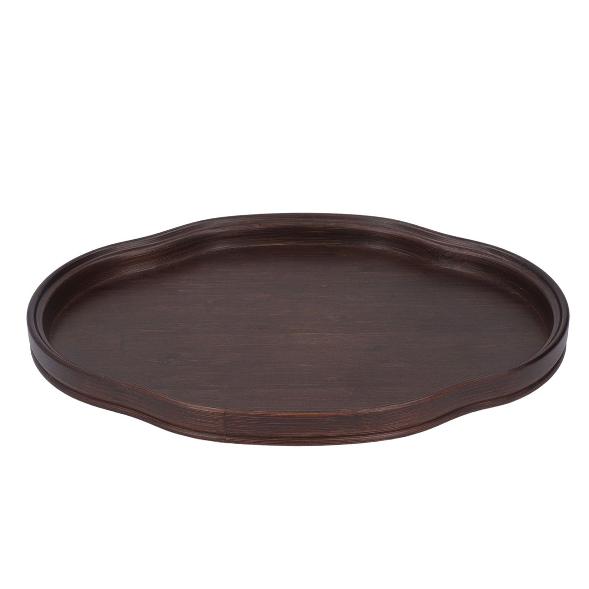 Tea Tray Walnut Color Bamboo Serving Tray Refreshments Plate for Coffee Table Kitchen Living Room