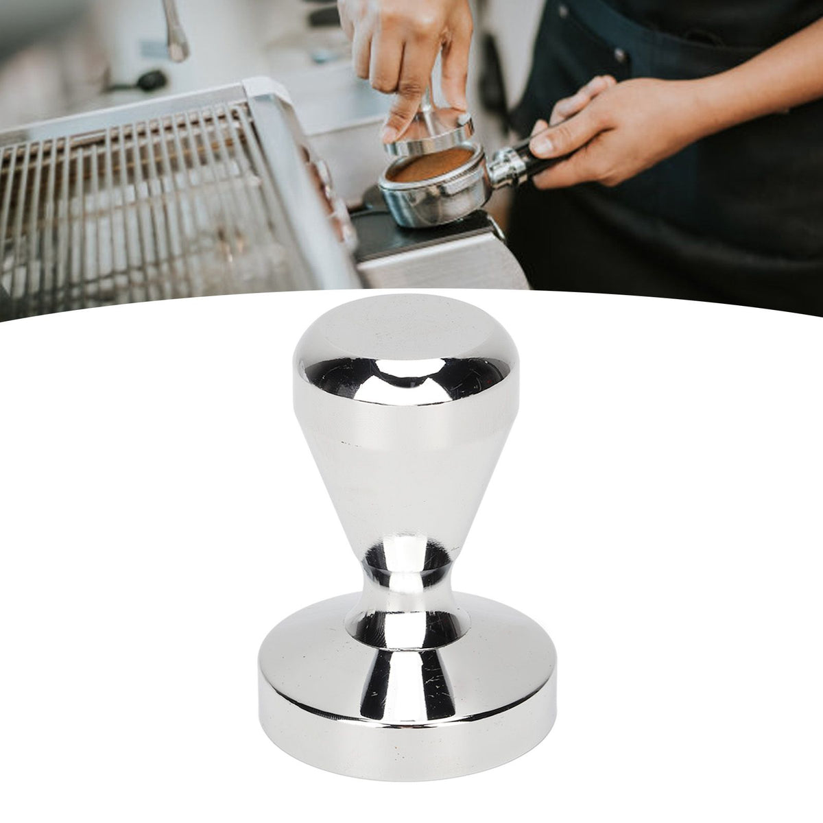 Coffee Hand Tamper Non Slip Stainless Steel Comfortable Hand Feel Modern Coffee Machine Manual Tamper 51mm/2.01in