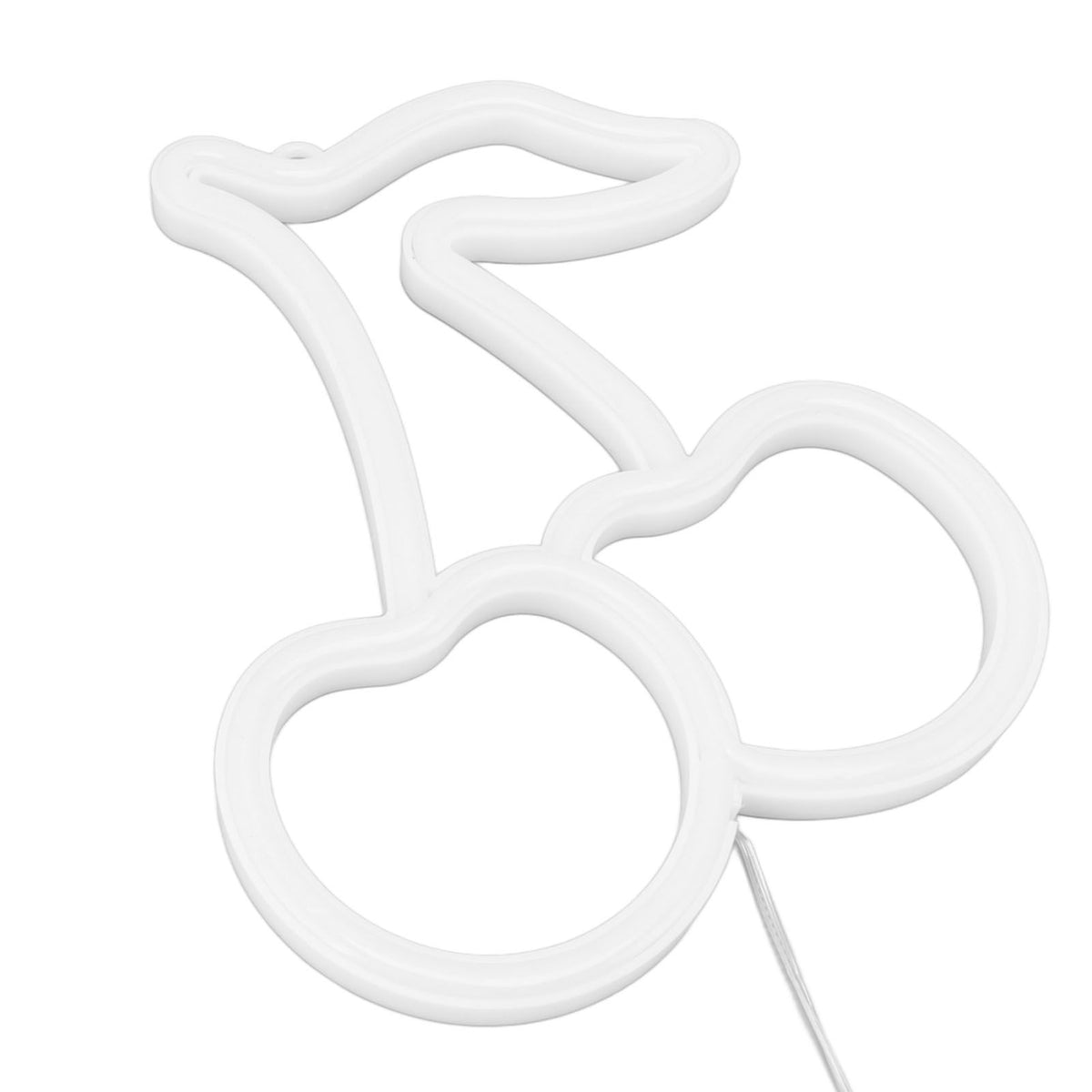 LED Neon Night Light Lamp USB Powered Decorative Wall Fruit Neon Sign Light for Wedding Party Red Lighting Cherry Shape