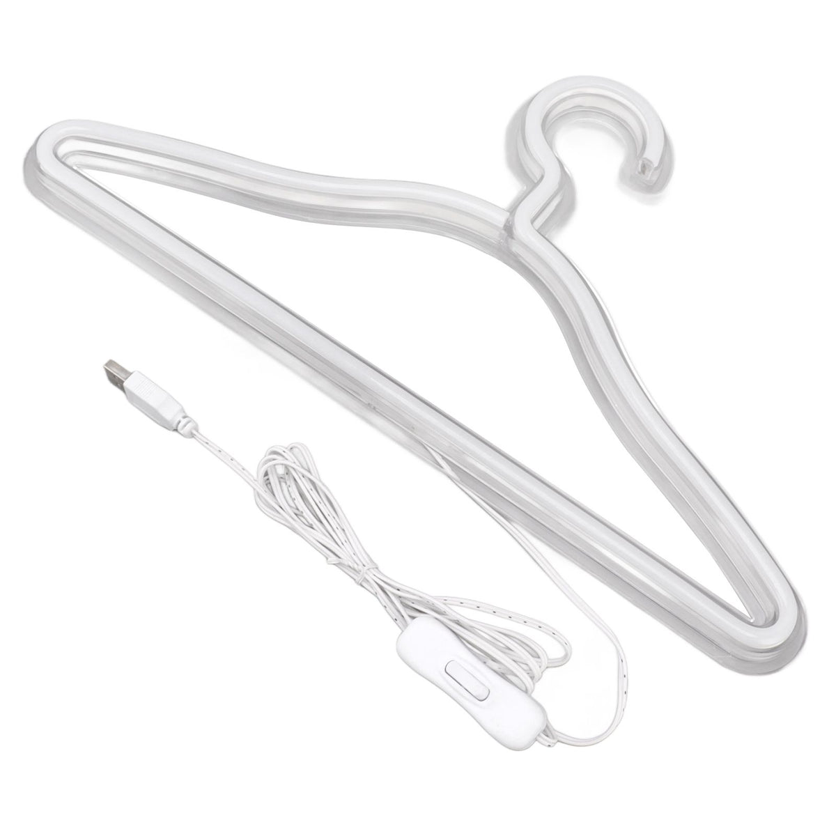 Coat Hanger LED Neon Sign Decorative Wall Hanging Sign for Room Bedroom Store Holiday Wall Decoration