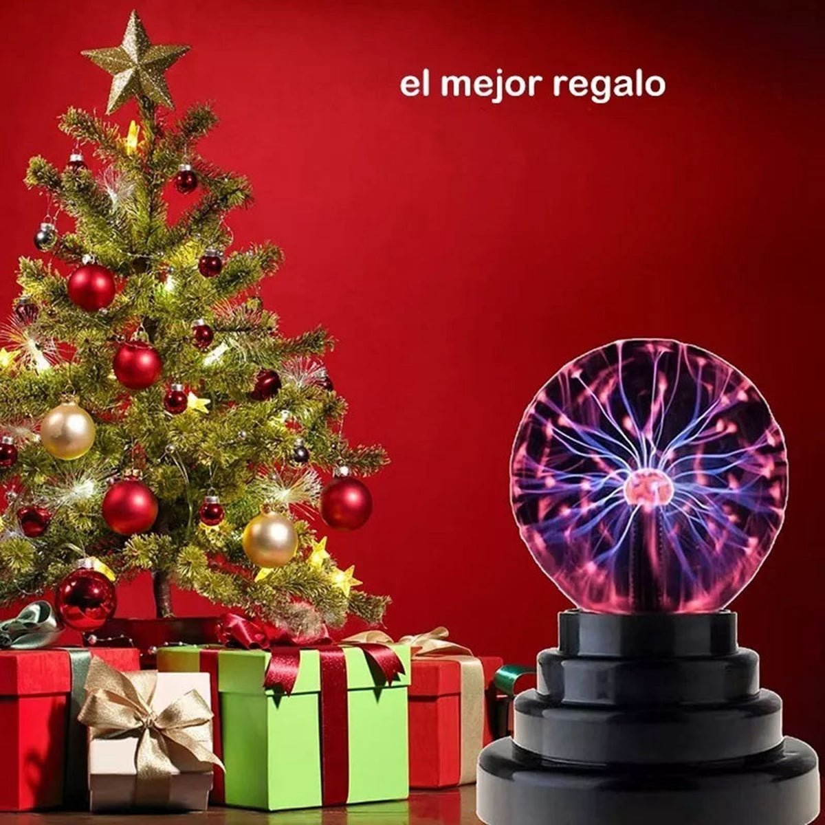 3 Inch Magic Plasma Ball Lamp Touch Sensitive Plasma Ball Light for Parties Decorations Prop Home