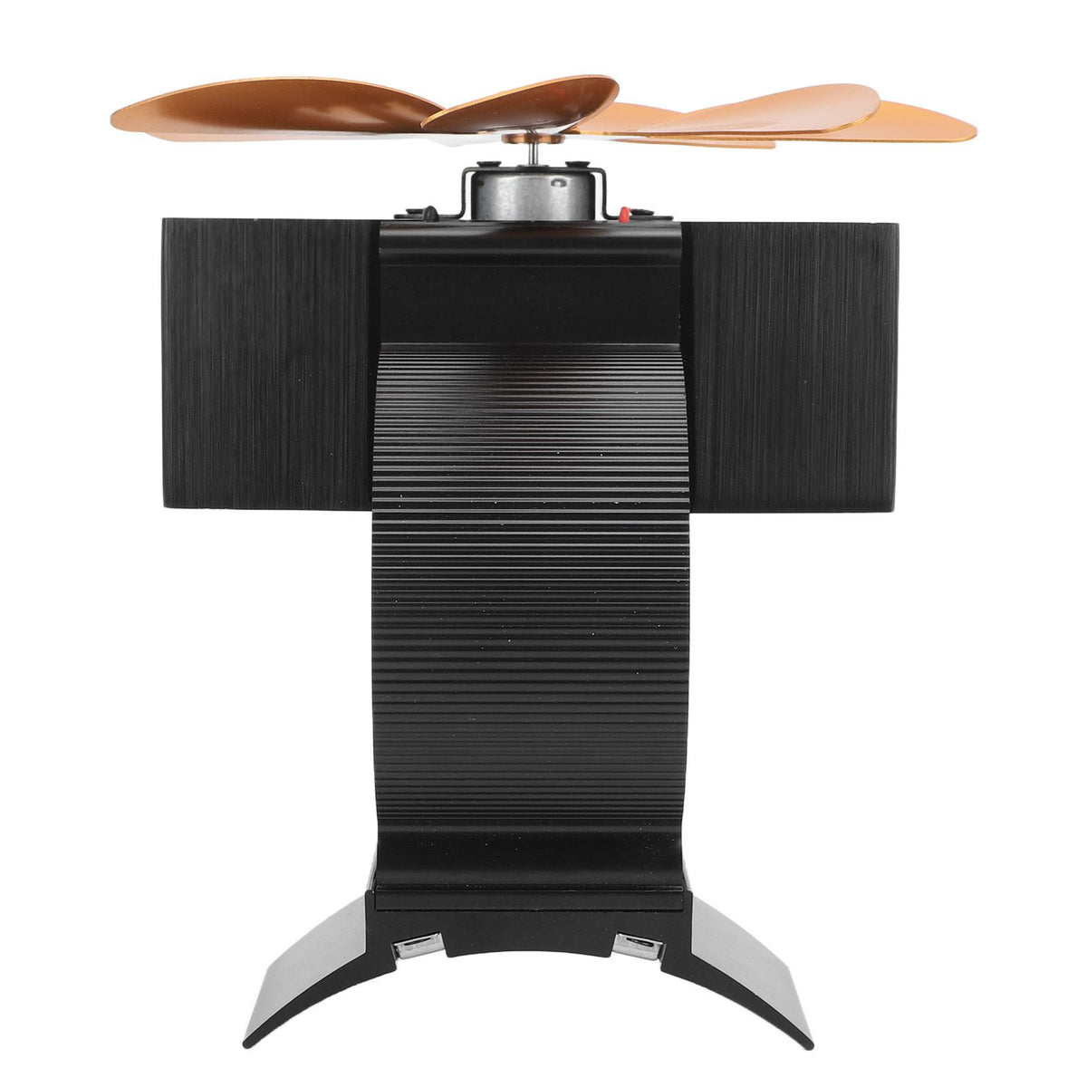 Wood Stove Fan Pipe Fireplace Fan 7 Blades Stove Fan On Chimney Silent Motors Heat Powered Wood Stove Fan Magnetic Wall Mount Gold