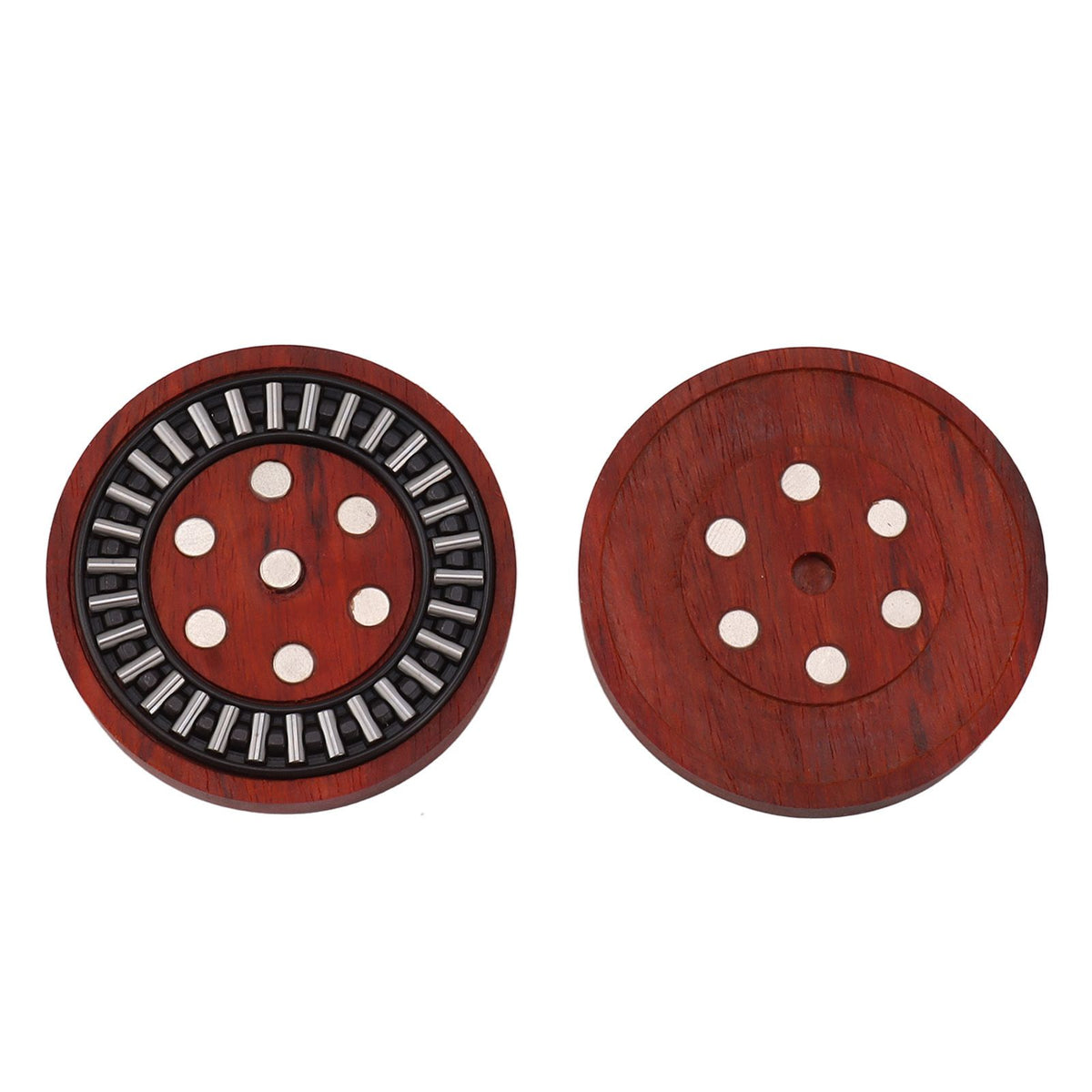 Magnetic Push Slider Stress Relief Handmade Rosewood Crafted Rotating Fidget Toys for ADHD Lion Head