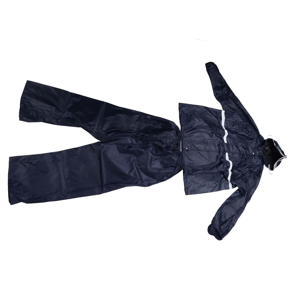 Split Jacket Pants Suit Breathable Waterproof Raincoat Set Double Layer Raincoat Set for Men Women Oxford Navy Blue L