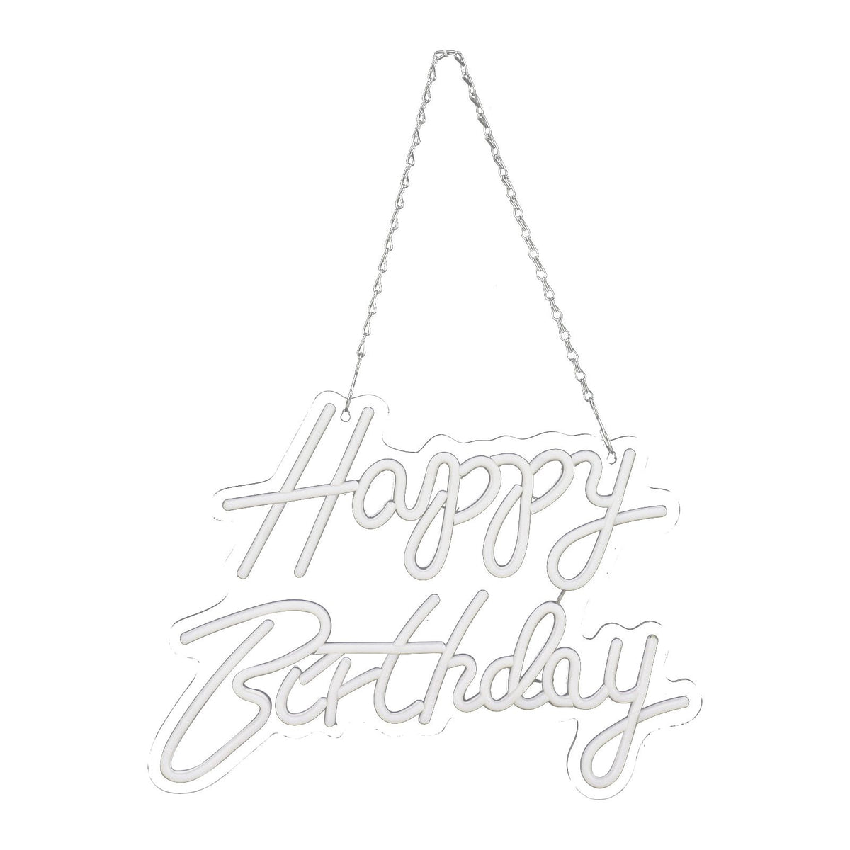 Happy Birthday Letter LED Lights Romantic Neon Light Sign Acrylic Happy Birthday Decoration for Party Bar Cold White