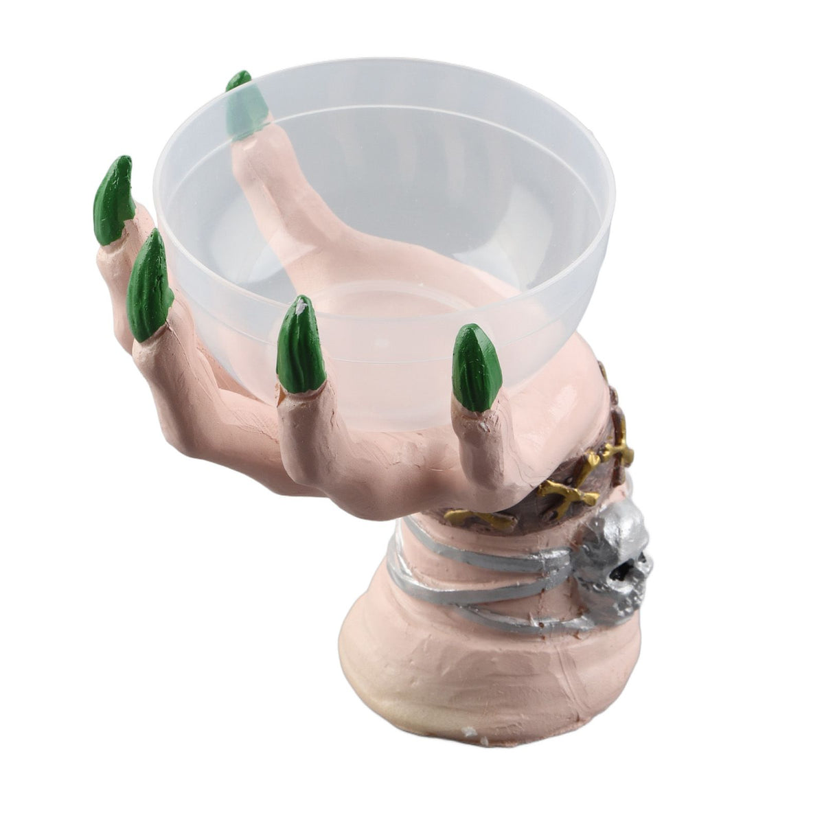 Halloween Witch Hands Snack Bowl Stand Snack Basket Resin Desktop Ornament for Halloween Festival Xmas Party Home Party