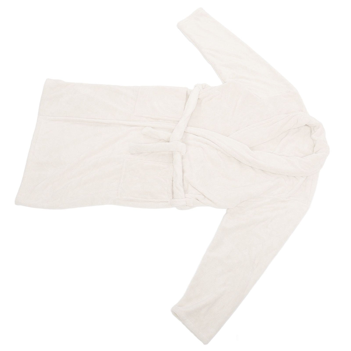 Bathrobe Coral Velvet Thicken Soft Water Absorbent Warm Belt Design Couple Bathrobe for Home Hotel Milky White