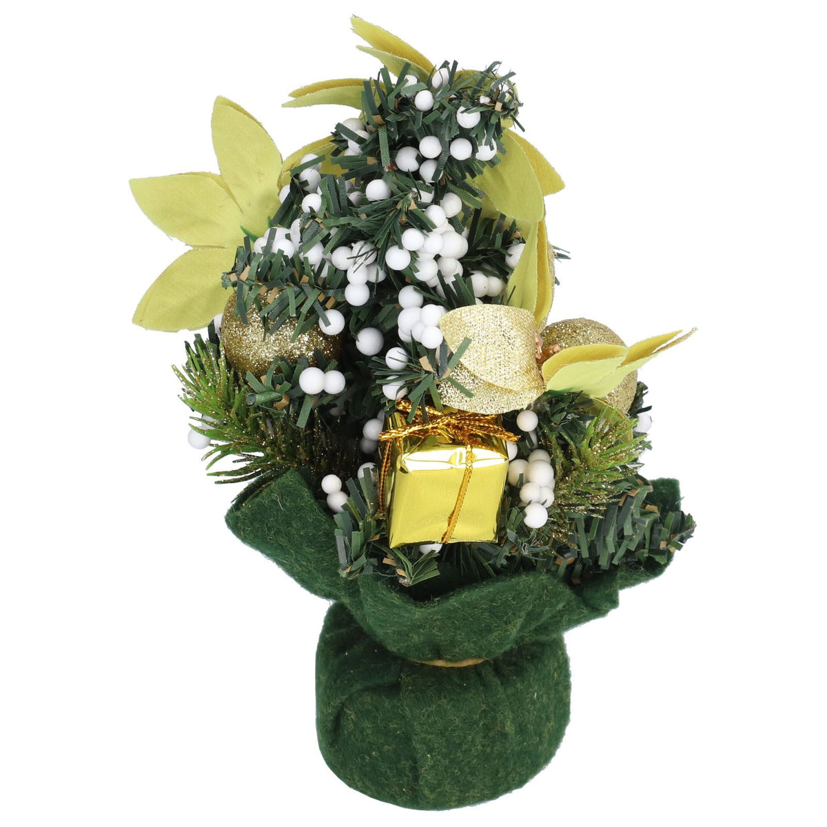 Artificial Christmas Tree Mini Exquisite Cute Bright Colors Desktop Innovative Christmas Tree OrnamentsGold