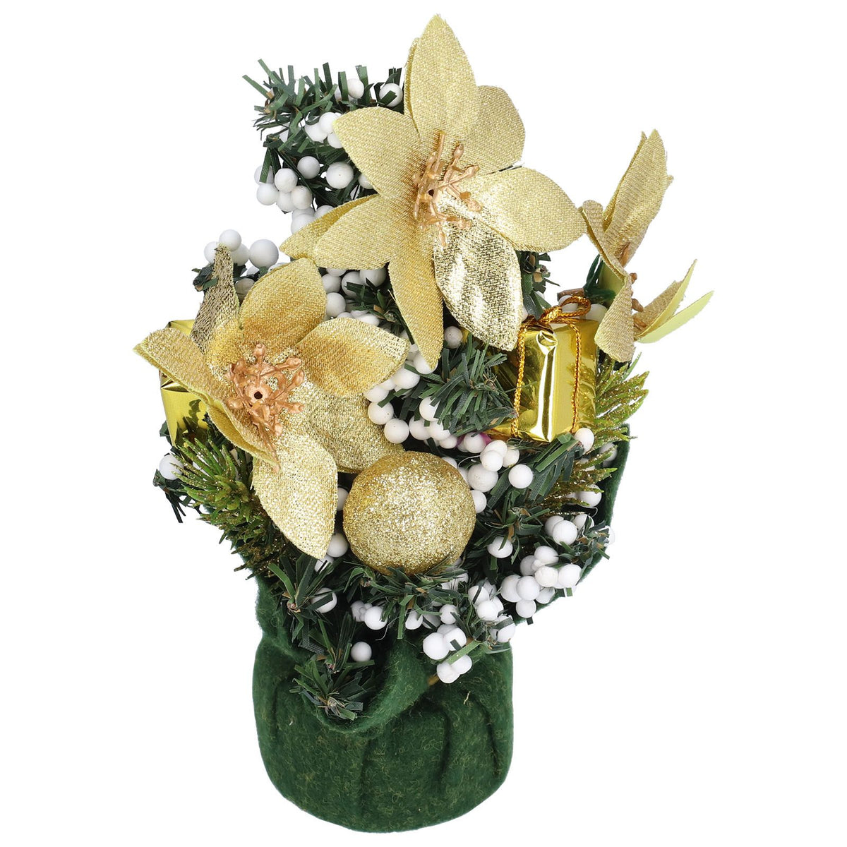 Artificial Christmas Tree Mini Exquisite Cute Bright Colors Desktop Innovative Christmas Tree OrnamentsGold