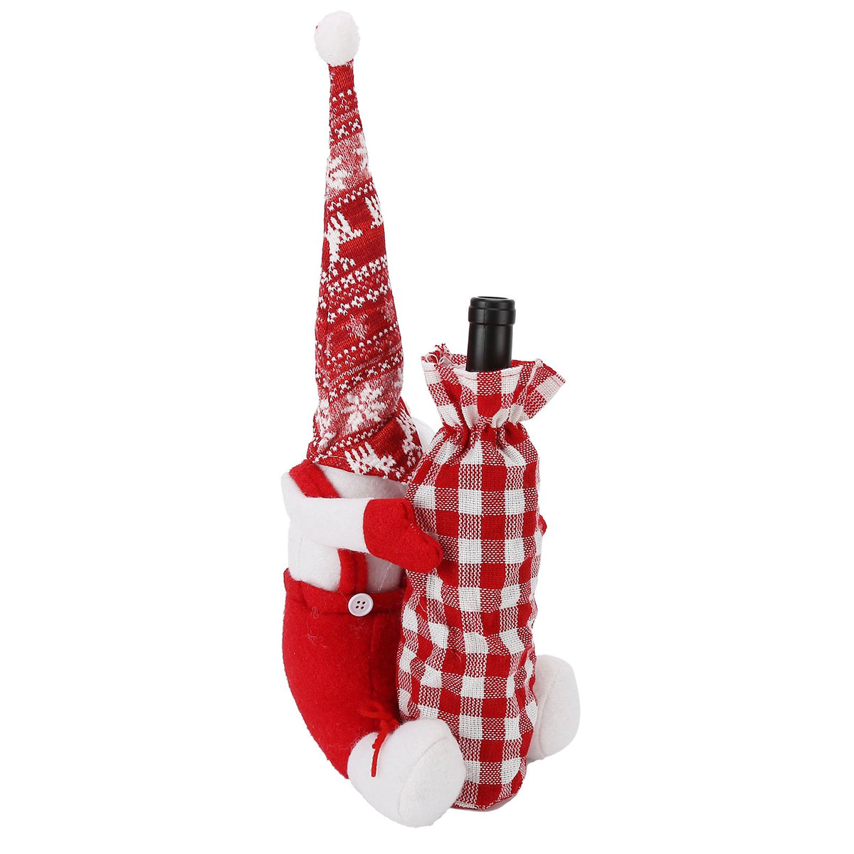 Wine Bottle Cover Faceless Baby Colorful Durable Thick Soft Wine Bottle Sweater for Christmas