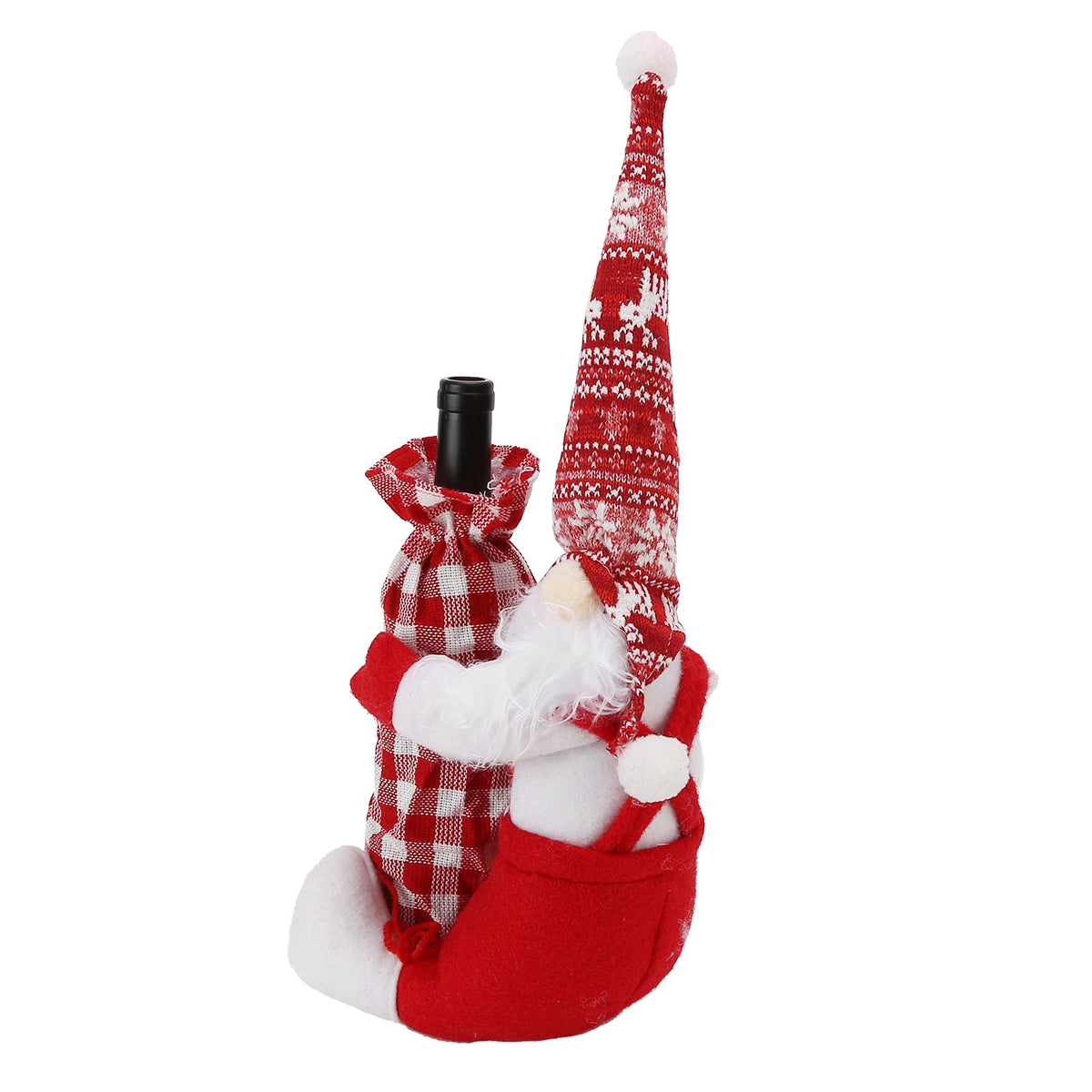 Wine Bottle Cover Faceless Baby Colorful Durable Thick Soft Wine Bottle Sweater for Christmas