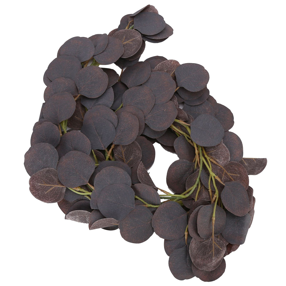 Fake Leaves Fabric Simulated Exquisite Greenery Eucalyptus Garland for Home WeddingPurple